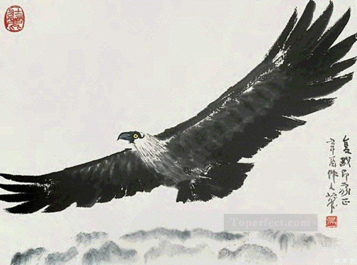 Wu zuoren an eagle old China ink Oil Paintings